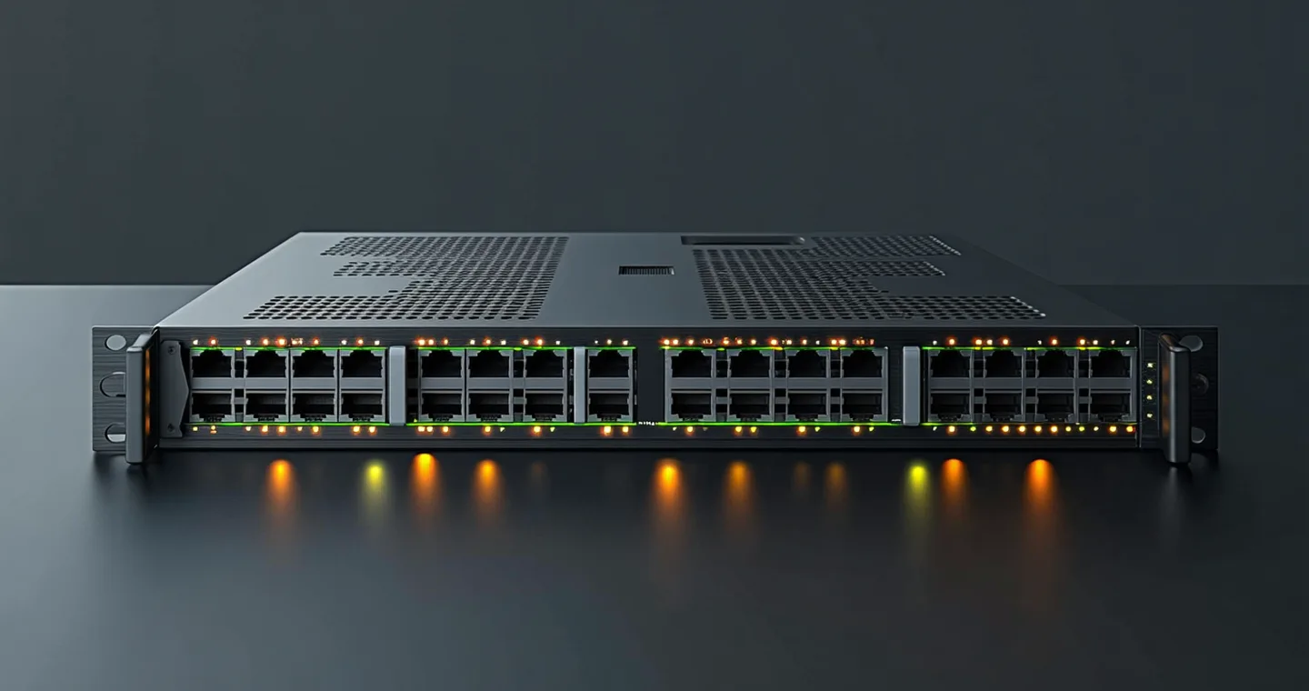 Cryptrig CQ1 post-quantum hardware security module — 1U rack-mount unit with brushed black aluminum faceplate and status LEDs